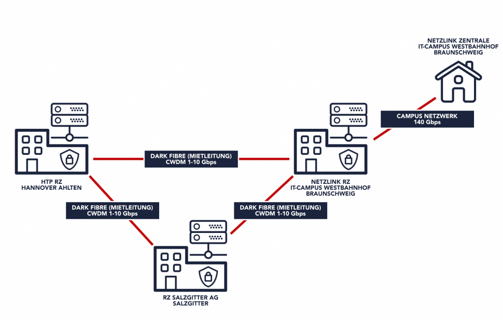 Rechenzentren Cluster von Netzlink