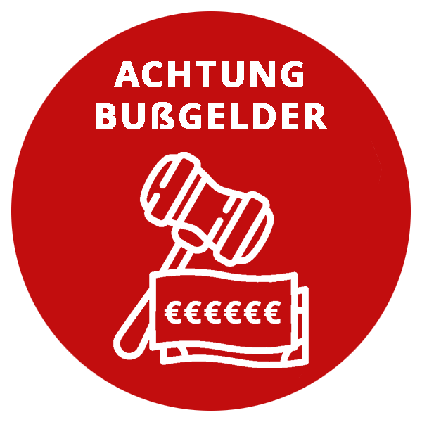 Achtung Bußgelder